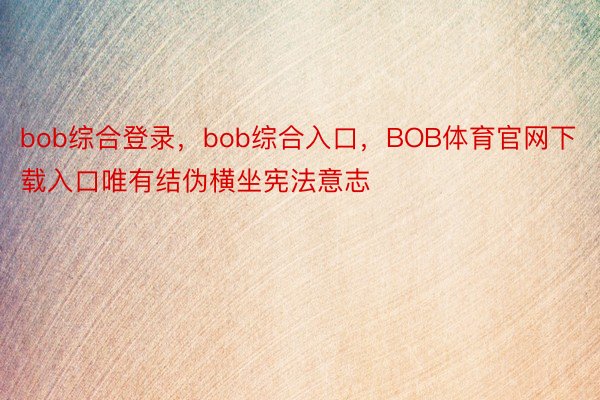 bob综合登录，bob综合入口，BOB体育官网下载入口唯有结伪横坐宪法意志